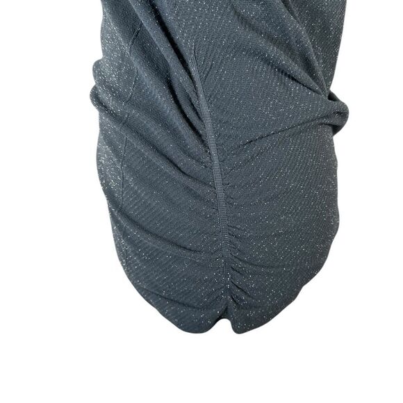 Athleta Dark Charcoal Grey Shimmer Speedlight Shine Long Sleeve Seamless Top - Picture 7 of 9